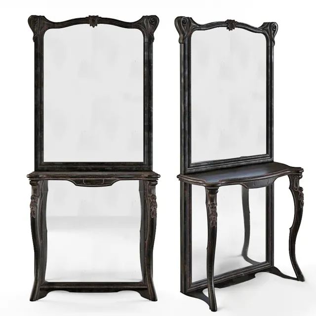 furniture – An old console with a mirror 3ds Max