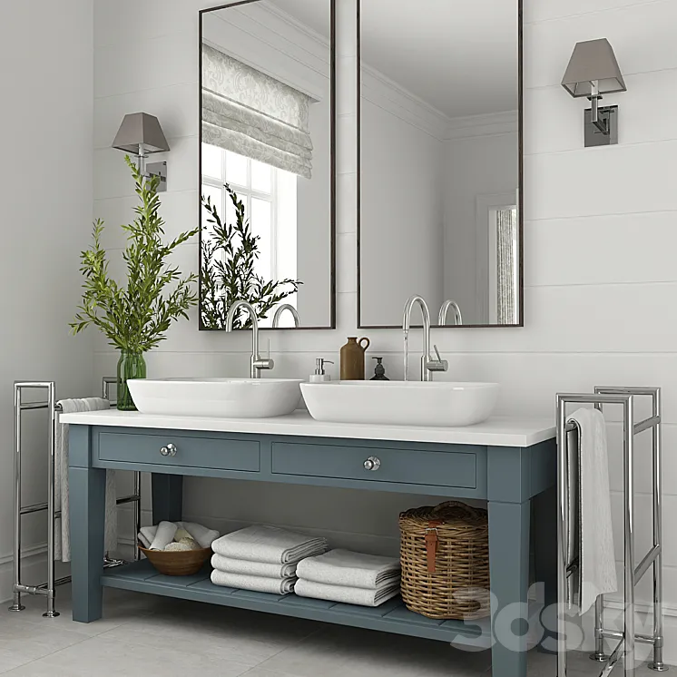 Furniture and decor for bathrooms 3DS Max