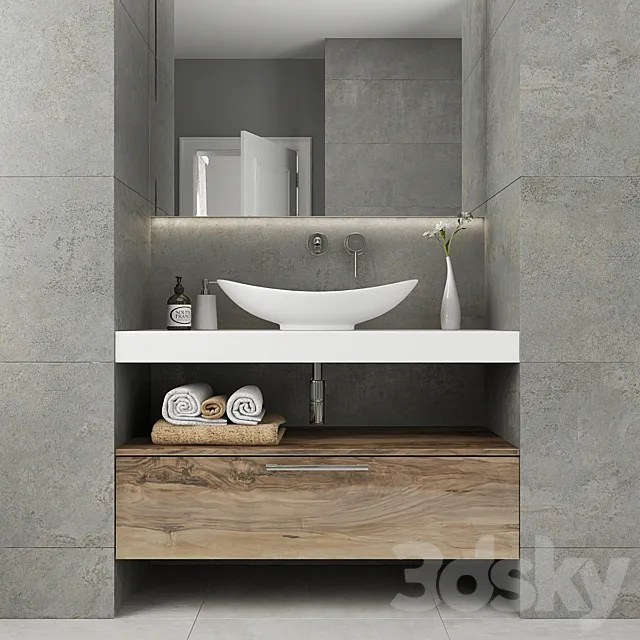 Furniture and decor for bathrooms 7 3DS Max Model