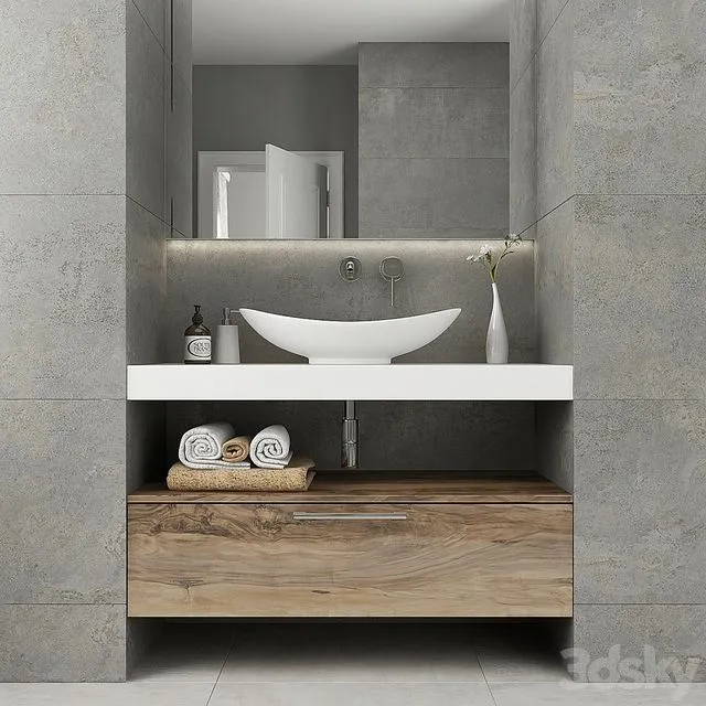 Furniture and decor for bathrooms 7 3dsMax Model