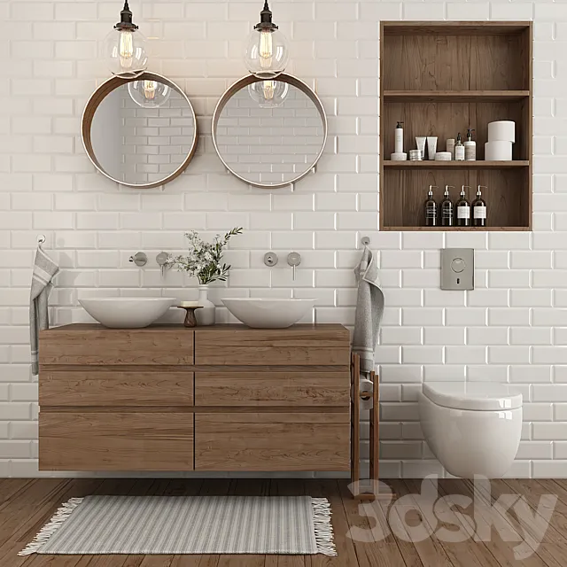 Furniture and decor for the bathroom 3ds Max