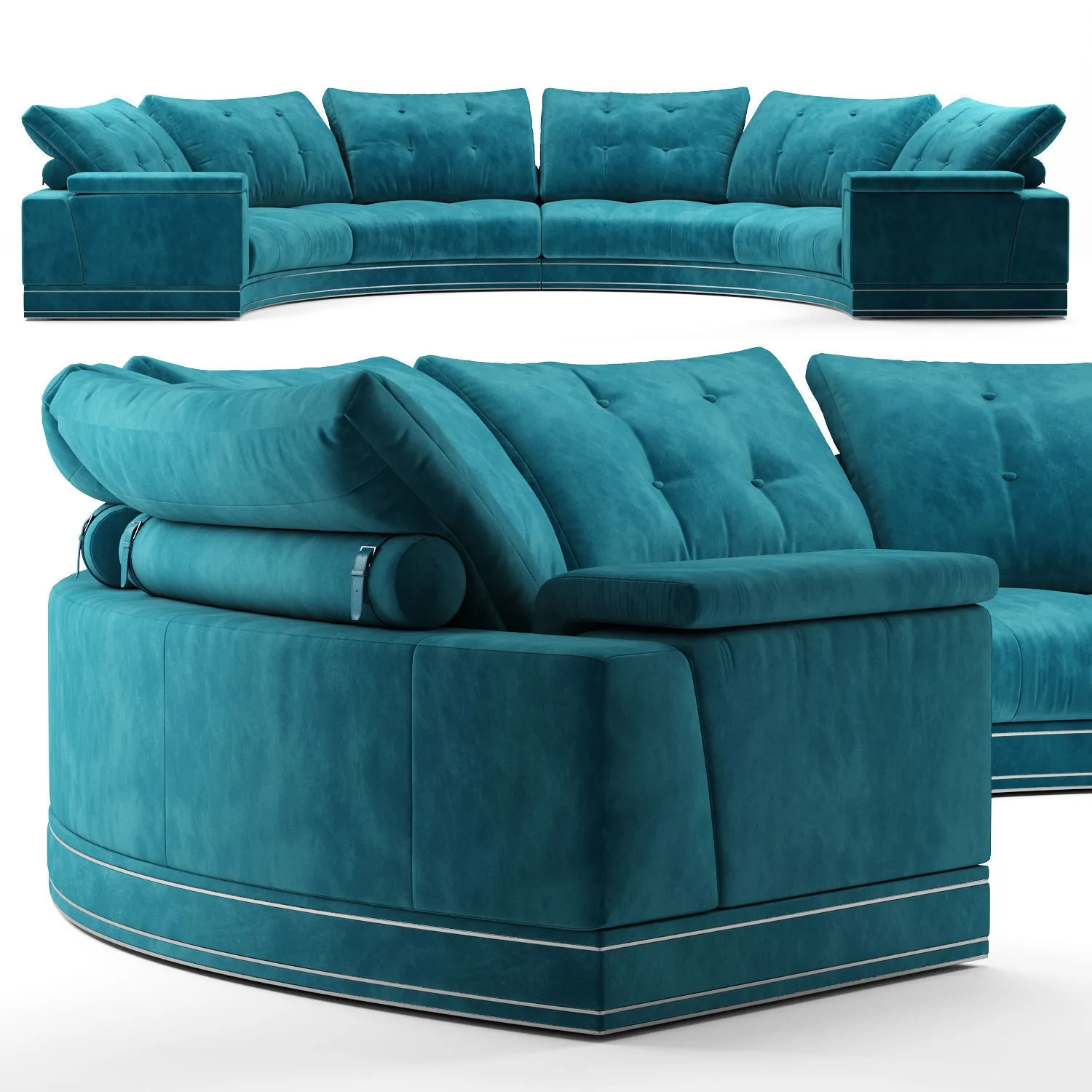 furniture – Andrew round sectional velvet sofa – Fendi Casa 3ds Max