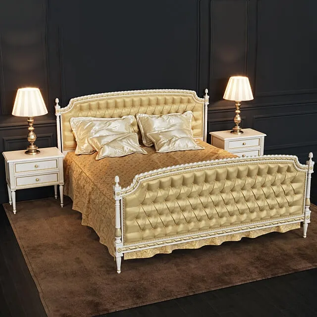 furniture – Angelo Cappellini Bed 3ds Max