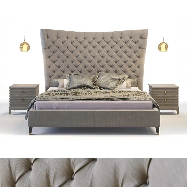 furniture – Angelo Cappellini Tsoca bed  W-245 D-257 H-182 3ds Max