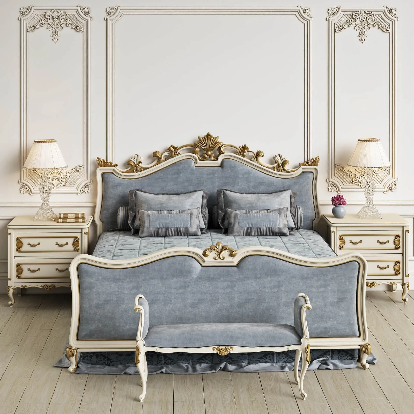 furniture – Angelo Cappellini Wagner Bed 3ds Max