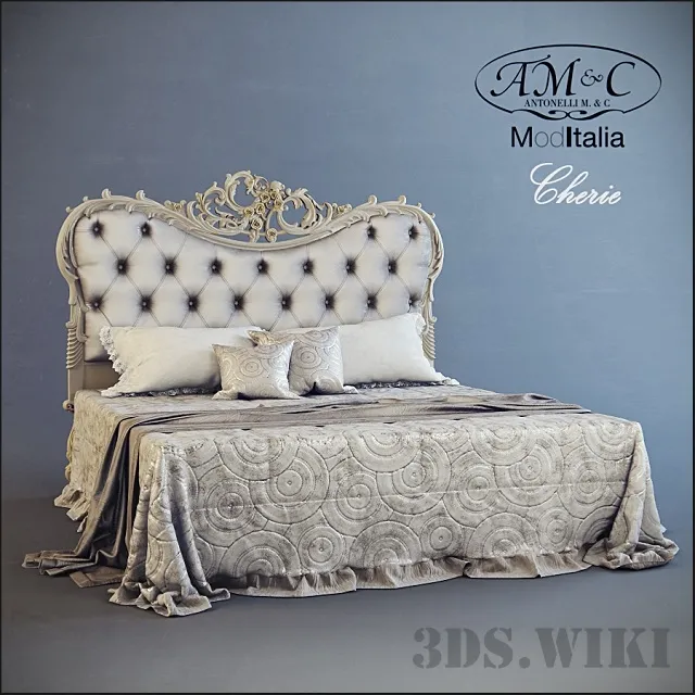 furniture – Antonelli Moravio & C Cherie Bed 3ds Max