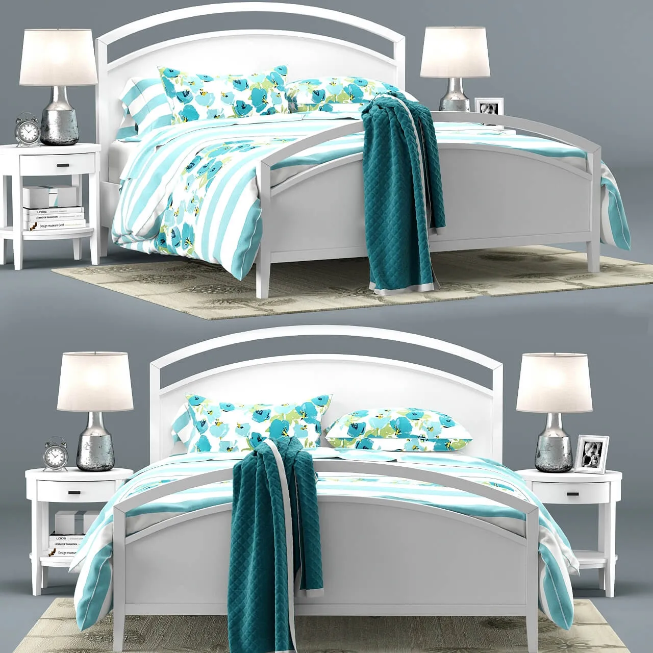 furniture – Arch White bed Collection Crate and Barrel 3ds Max