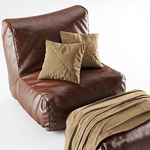 furniture – Armchair and ottoman bag 3ds Max