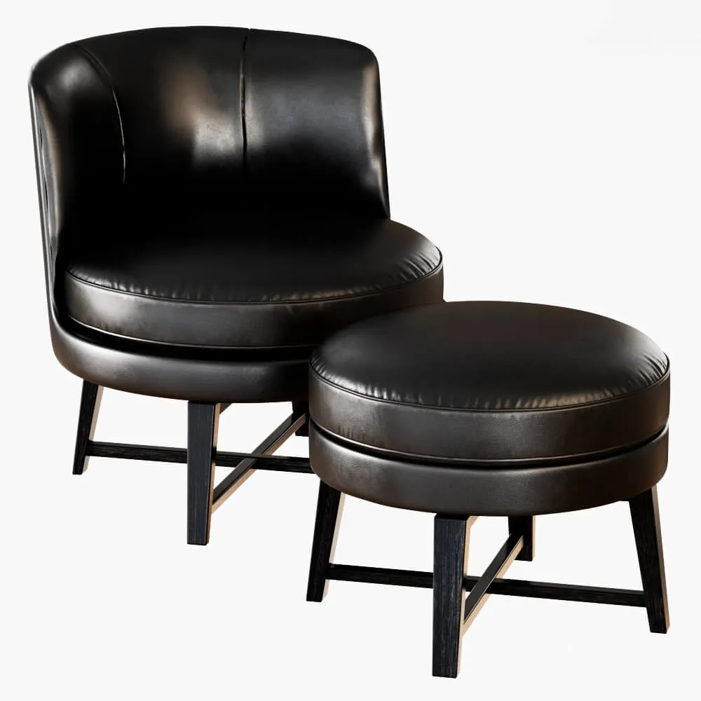 furniture – Armchair and pouf Flexform Feel Good 3ds Max