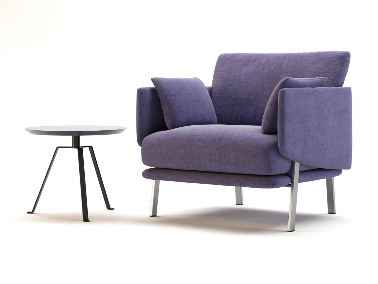 furniture – Armchair and table Bonaldo Tie 3ds Max