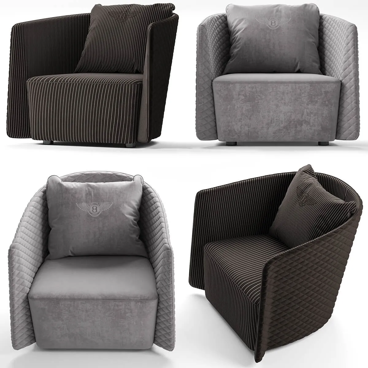 furniture – Armchair Bentley Butterfly 3ds Max