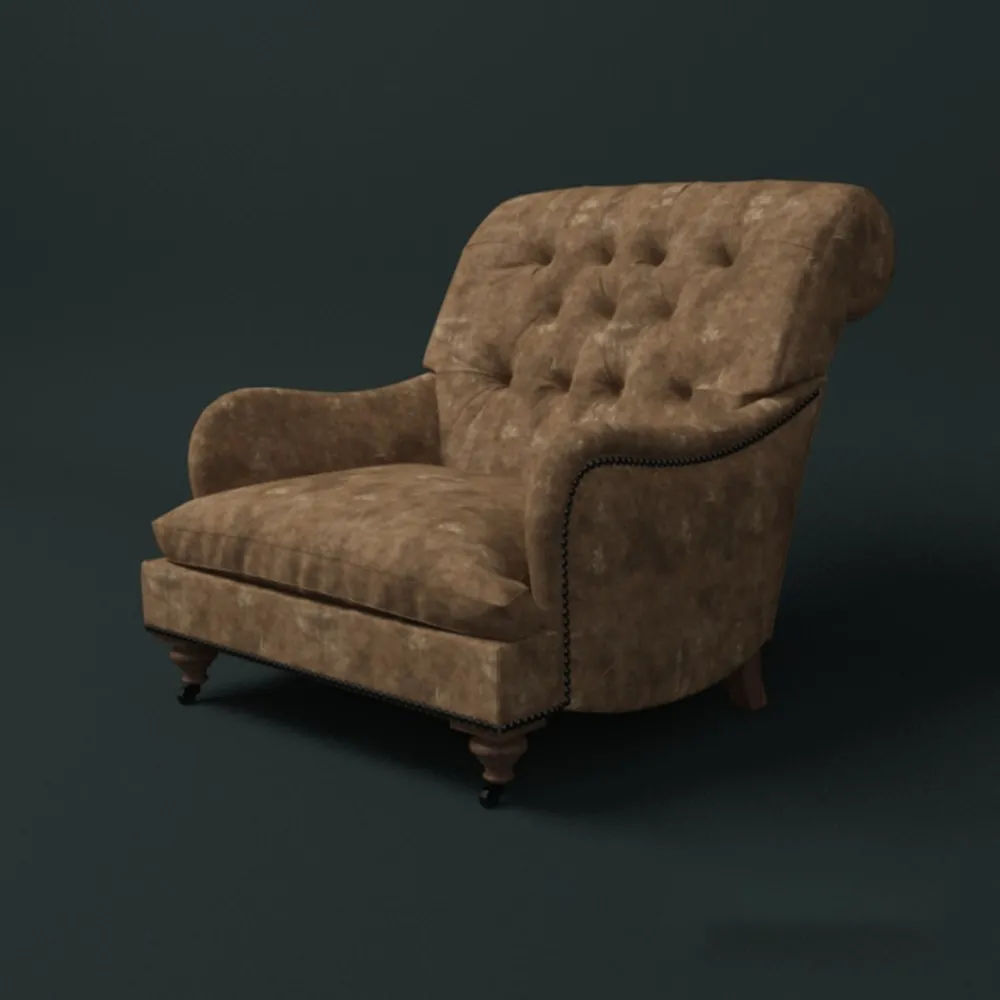 furniture – Armchair Carlton Leather Club 3ds Max
