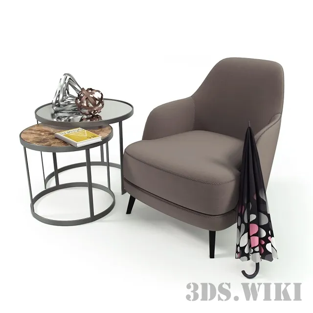 furniture – Armchair Casamilano Liz 3ds Max