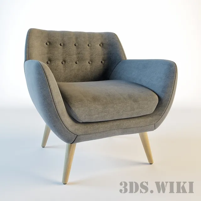 furniture – Armchair Fabric Accent 3ds Max