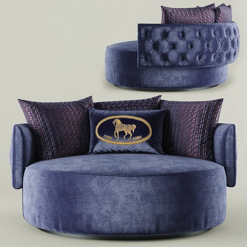 furniture – Armchair Fendi Casa Efes Capitonne 3ds Max