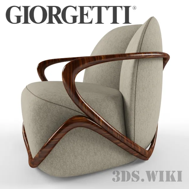furniture – Armchair Giorgetti HUG 3ds Max