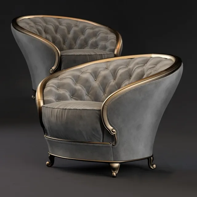 furniture – armchair Gold Comfort 3ds Max