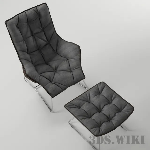 furniture – Armchair GRANDTOUR Zanotta 3ds Max