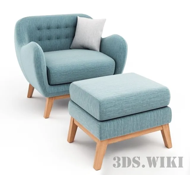 furniture – Armchair Lester 3ds Max