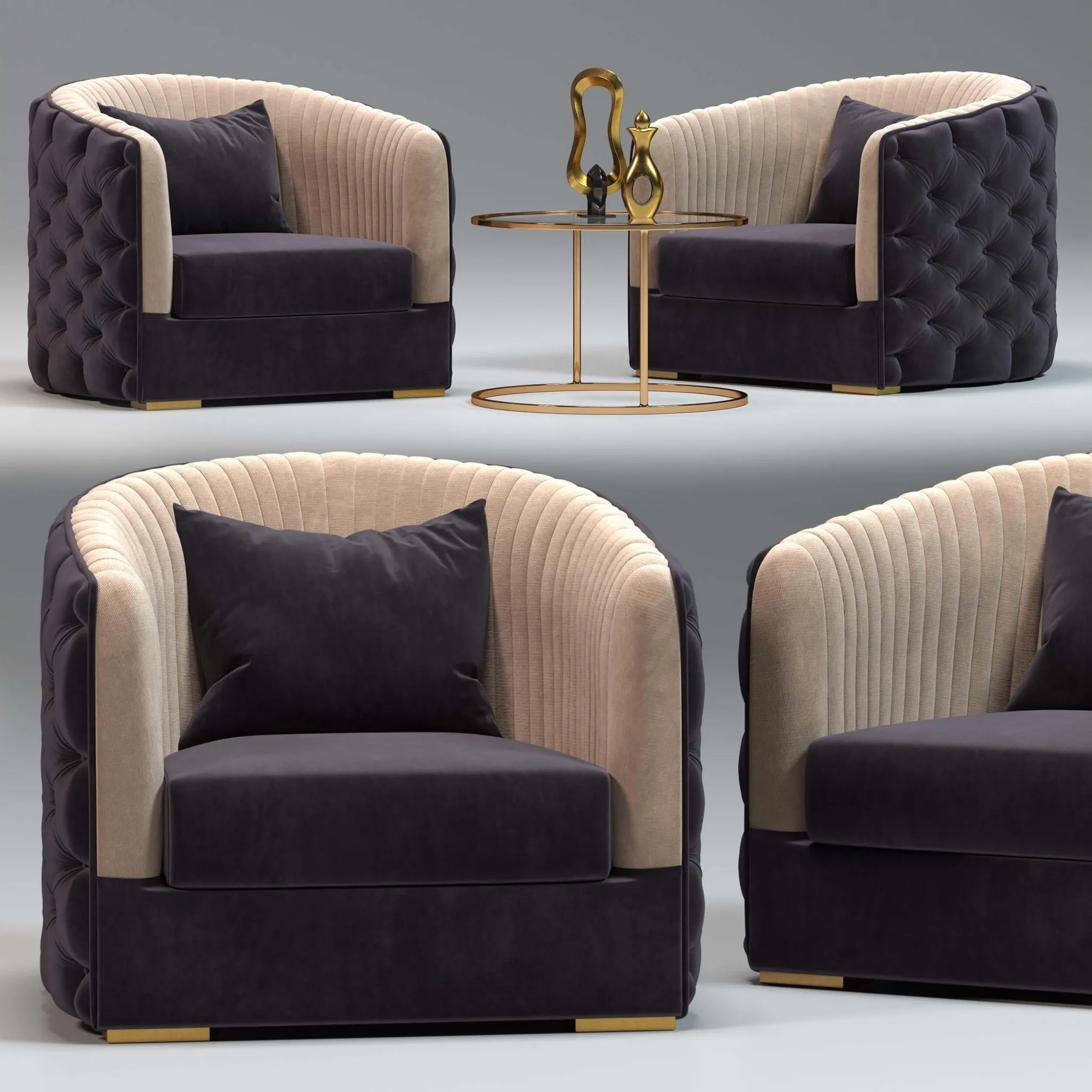furniture – Armchair Lucilla 3ds Max