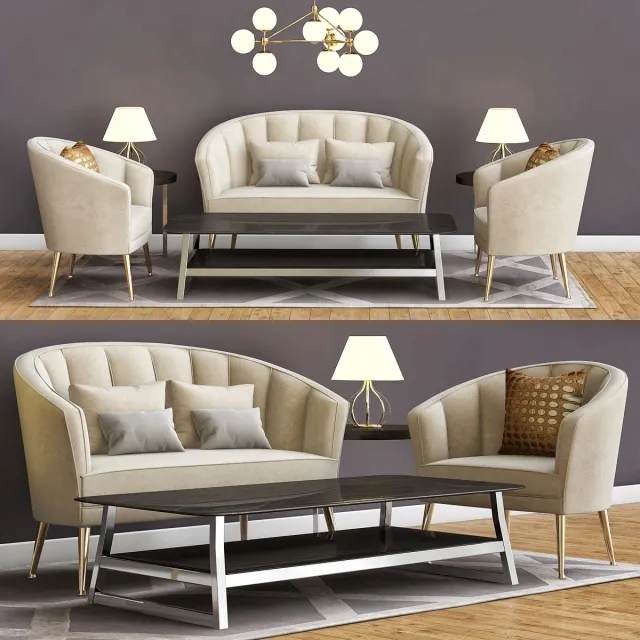 furniture – Armchair Maya Mid Century Modern Furniture by Brabbu 3ds Max