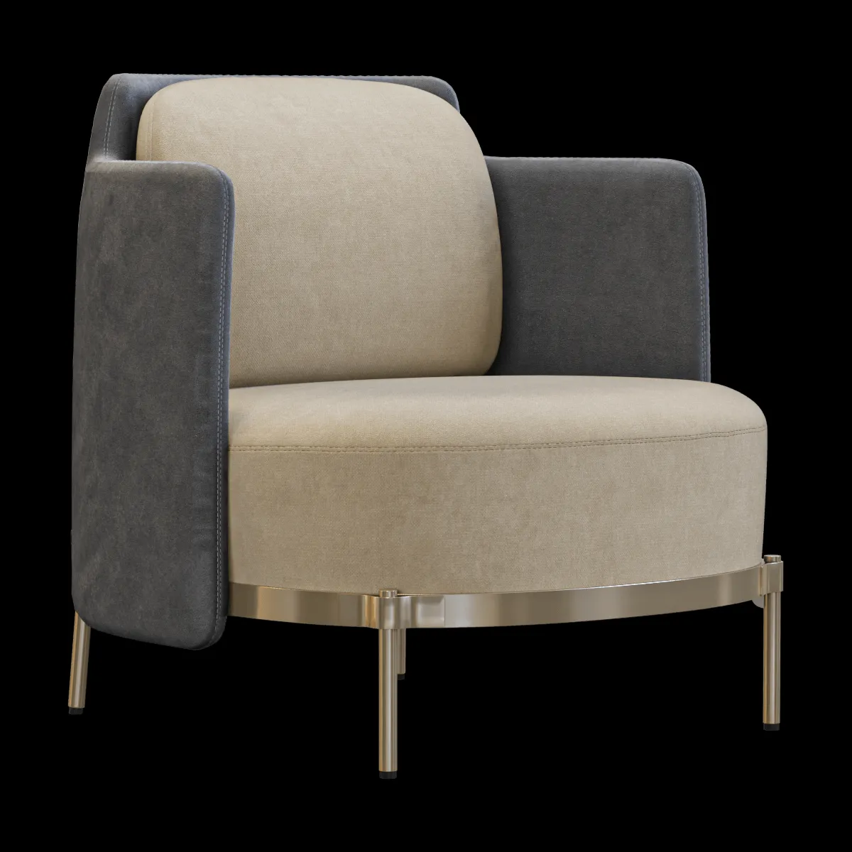 furniture – Armchair Minotti Tape 3ds Max