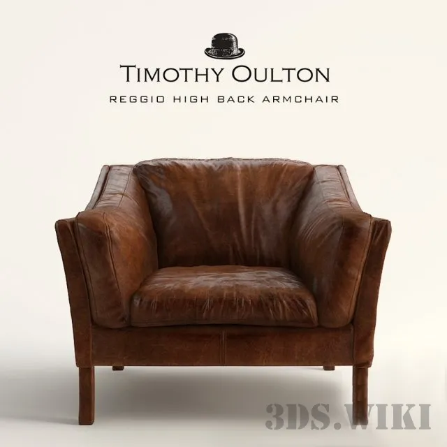 furniture – Armchair Reggio High Back 3ds Max