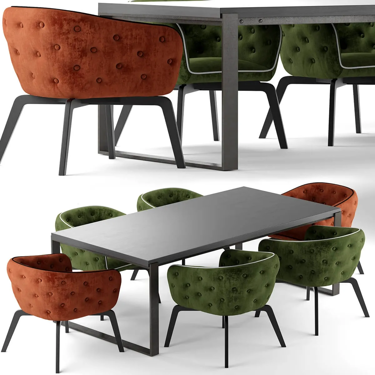 furniture – Armchair roche bobois  Quadrille Bridge 3ds Max