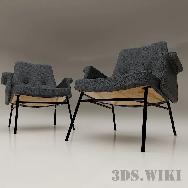 furniture – Armchair SK660 by Pierre Guariche 3ds Max
