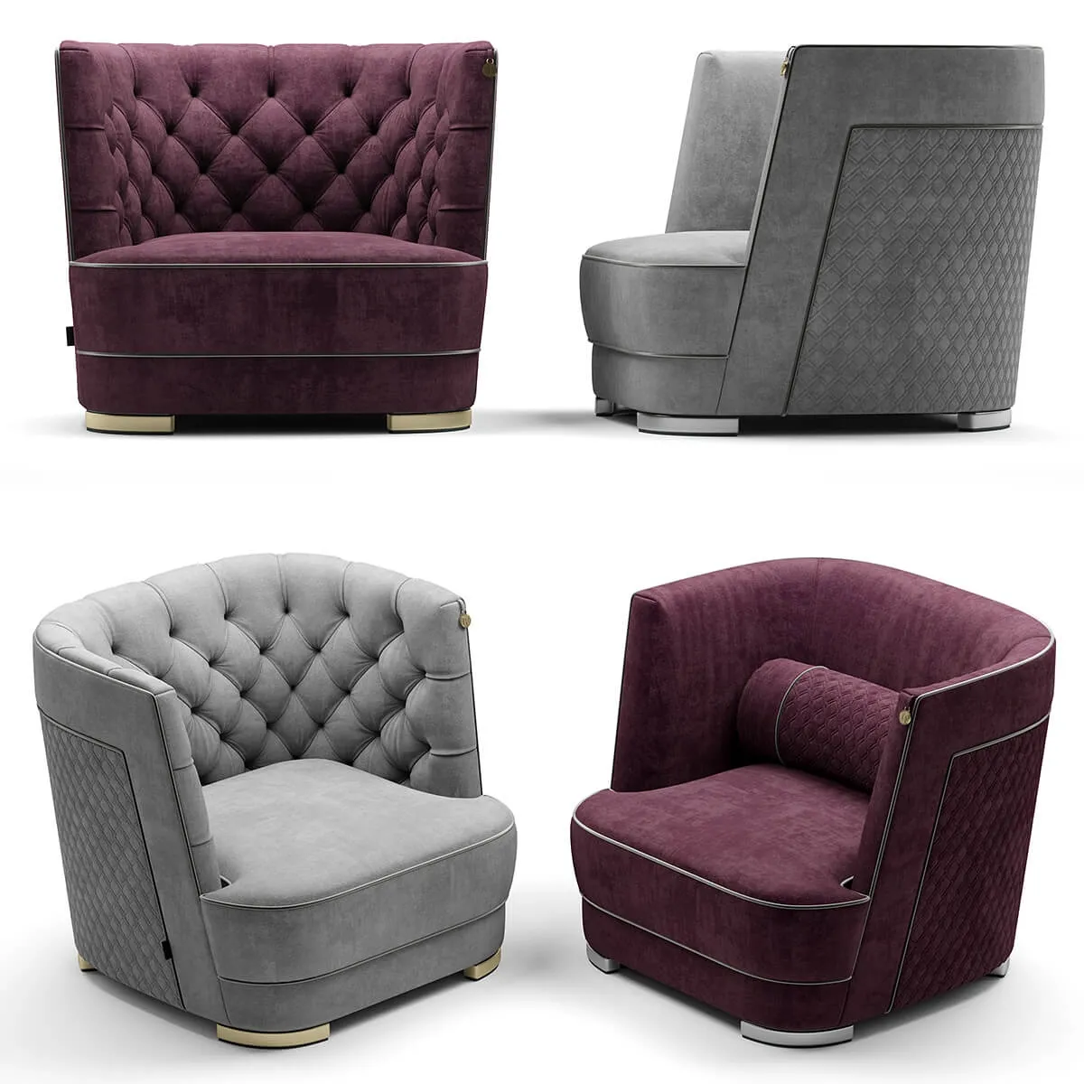 furniture – Armchair Vittoria Frigerio Greppi 3ds Max