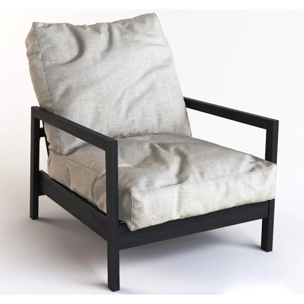 furniture – Armchair with wood frame 3ds Max