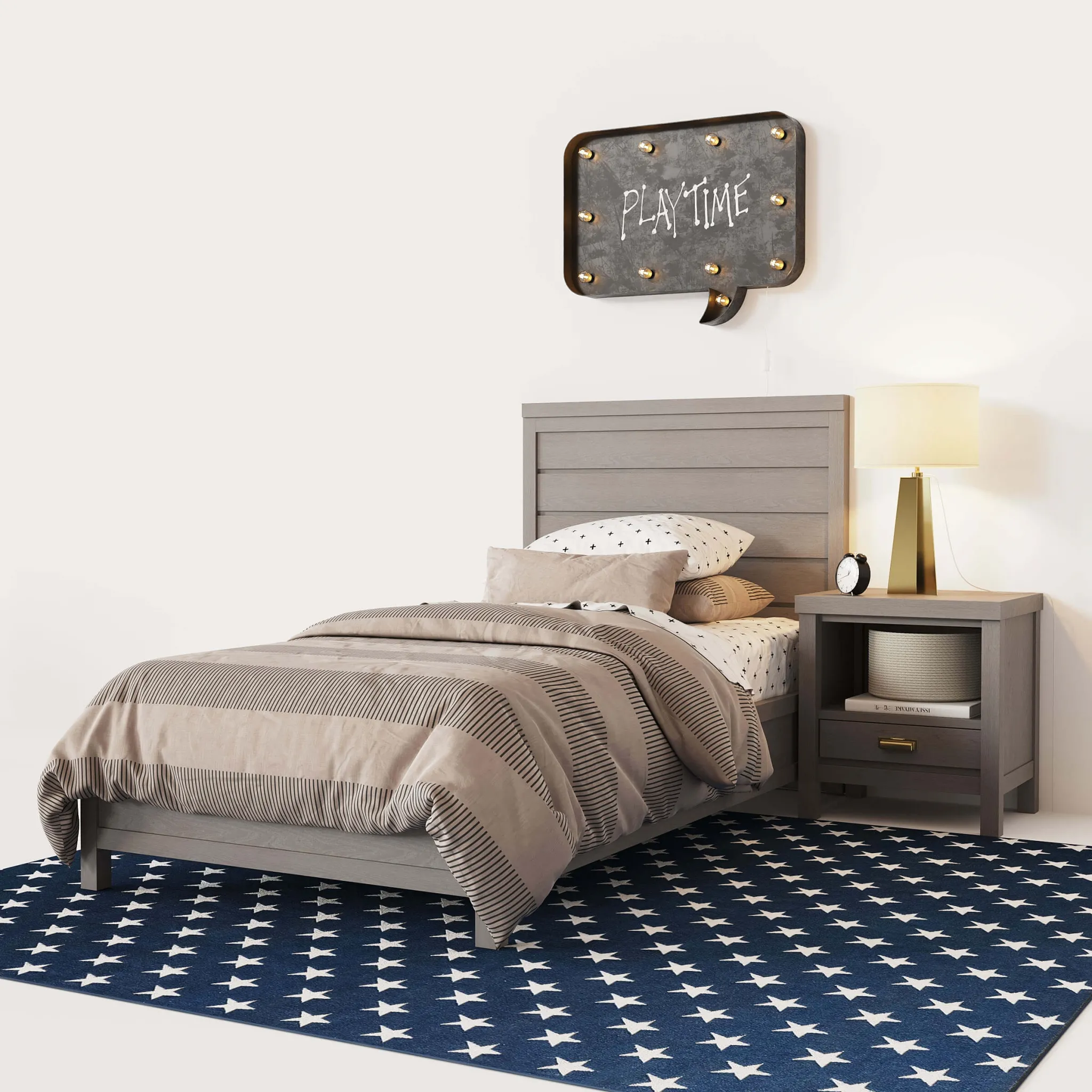 furniture – Ashby Upholstered platform bed 3ds Max