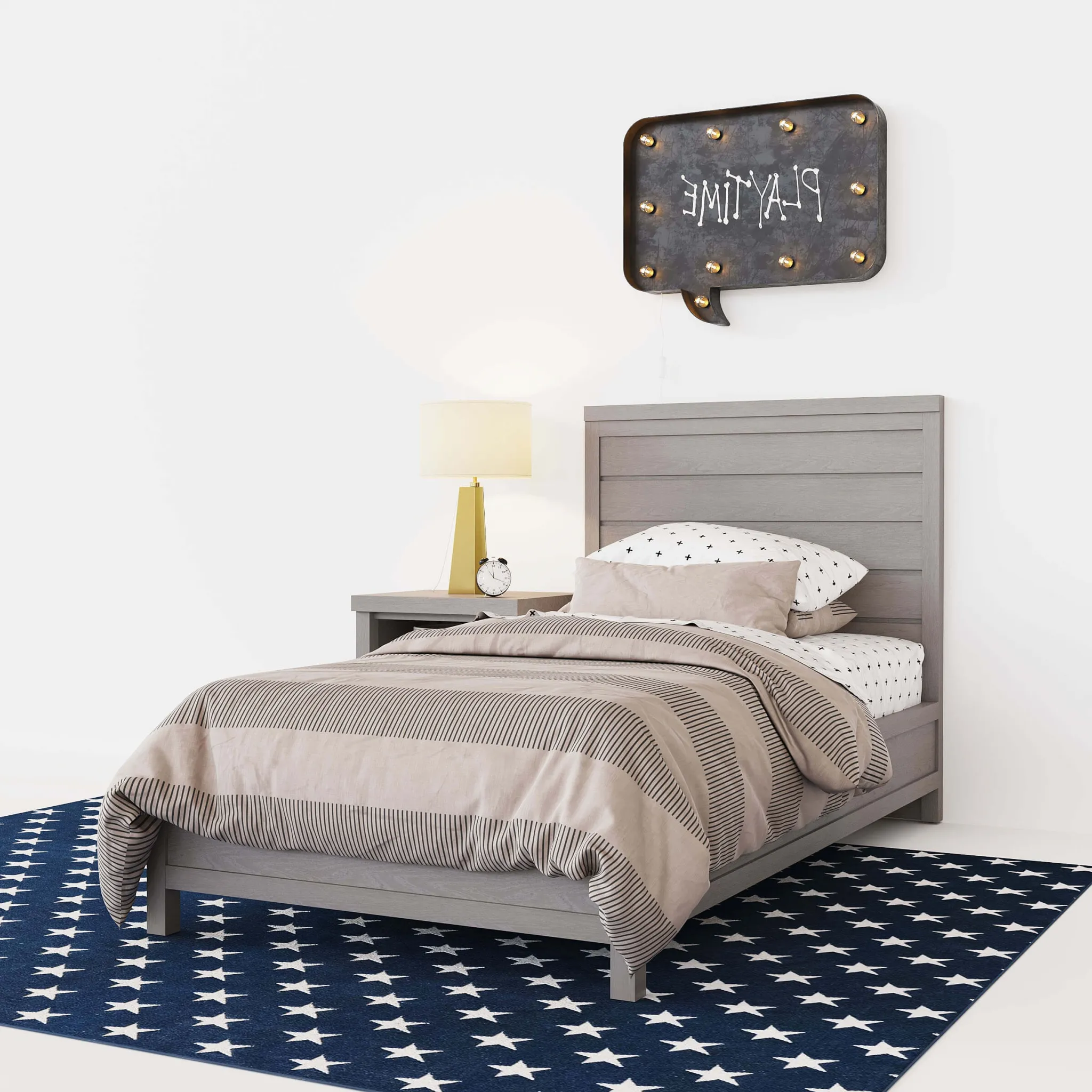 furniture – Ashby upholstered platform bed 3ds Max