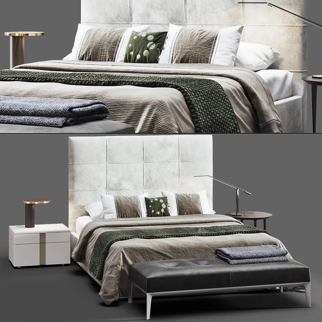 furniture – Askona Elisa Grand bed 3ds Max