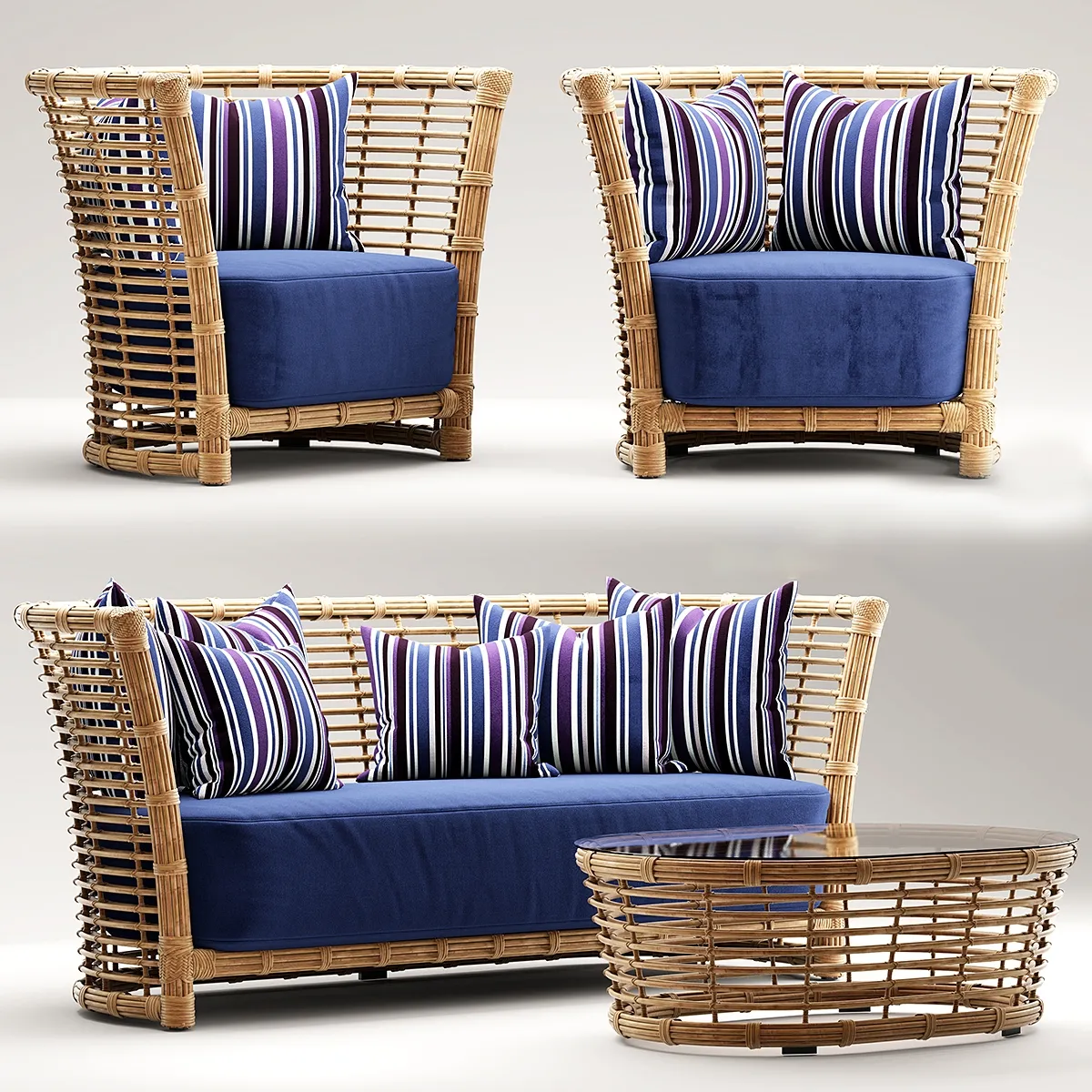 furniture – Ato Venedig sofa and armchair 02 3ds Max