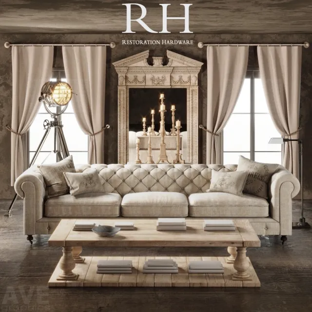 furniture – AVE Restoration Hardware 3ds Max