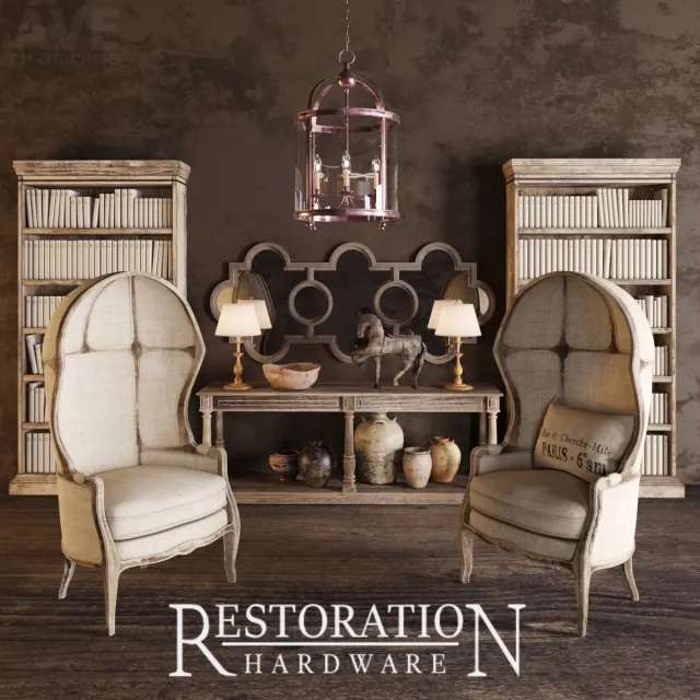 furniture – AVE Restoration Hardware set RH 3ds Max