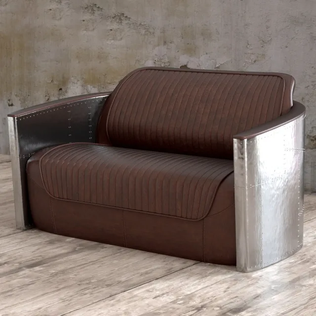 furniture – Aviator sofa 2 seat 3ds Max