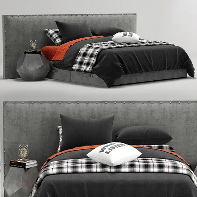 furniture – Axel Wide Storage Bed 3ds Max