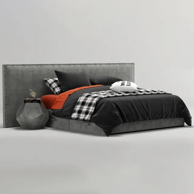 furniture – Axel Wide Storage bed RH Teen 3ds Max