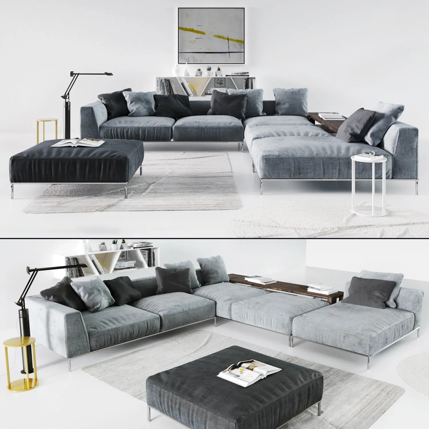 furniture – B and  B Italia Frank sofa 3ds Max