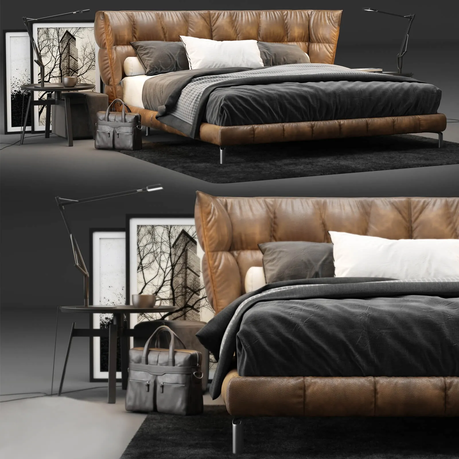 furniture – B and B Italia Husk bed 3ds Max