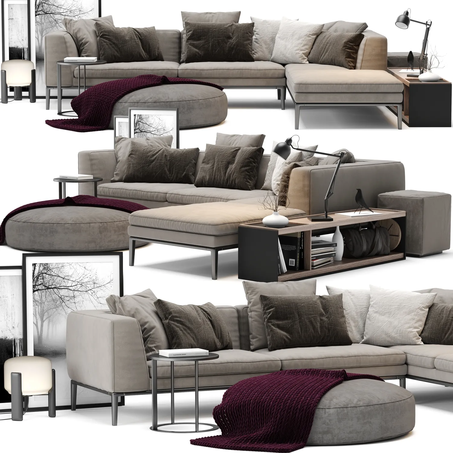 furniture – B and B Italia Michel Sofa 12 3ds Max