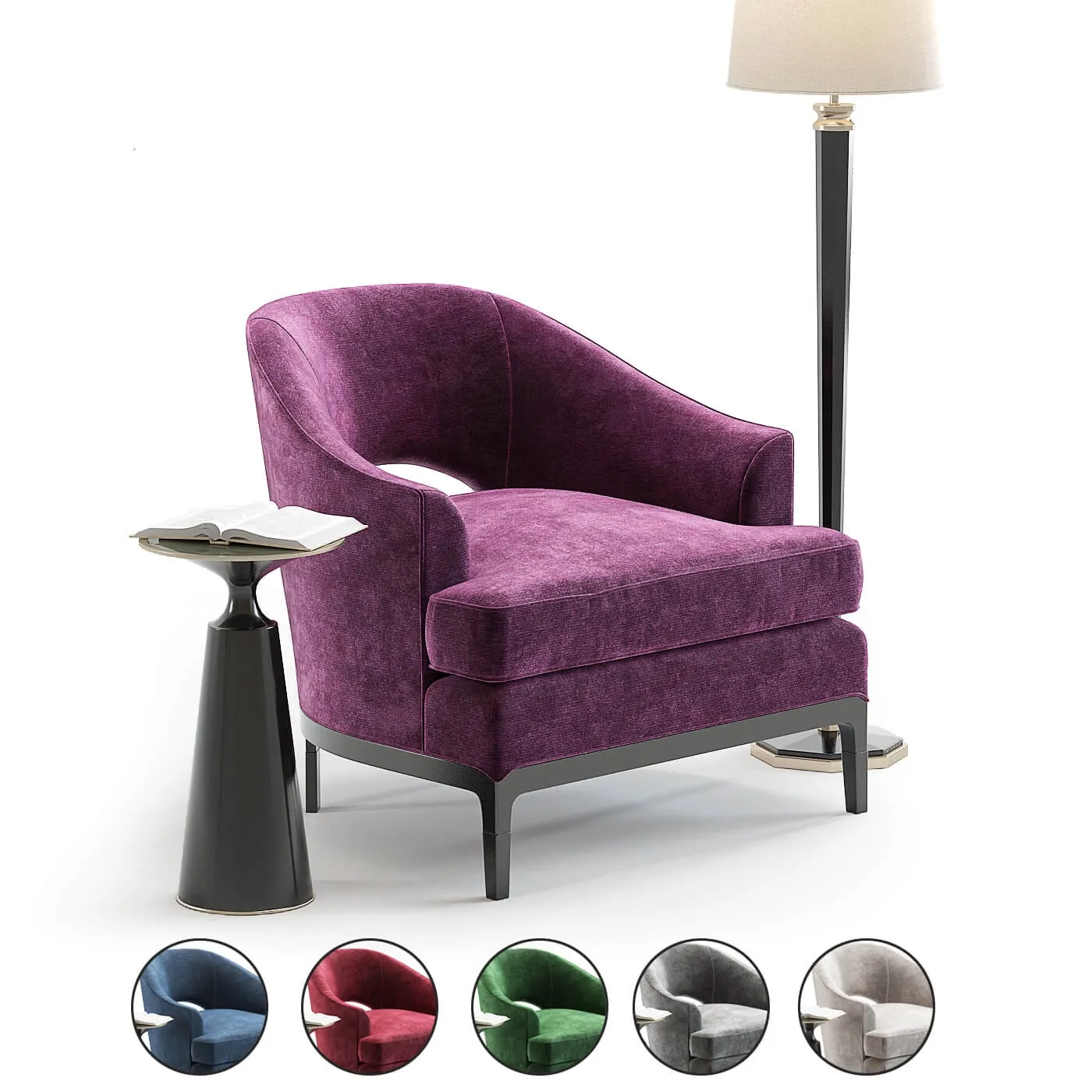 furniture – Baker Carnelian Lounge armchair 3ds Max