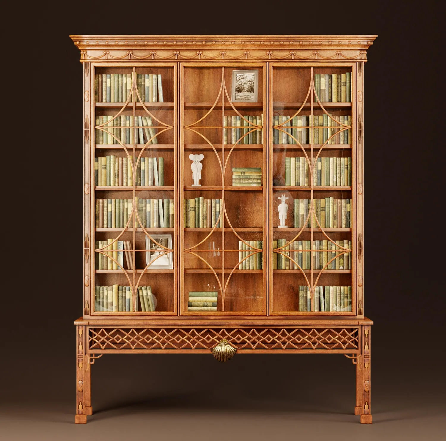 furniture – Baker Irish Chinese Chippendale Mahogany Cabinet 3ds Max