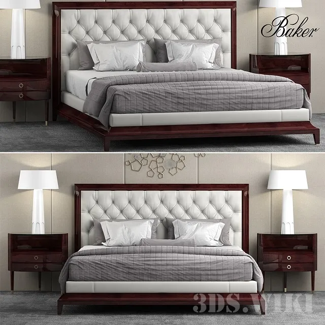 furniture – Baker Moderne Platform Bed 3ds Max