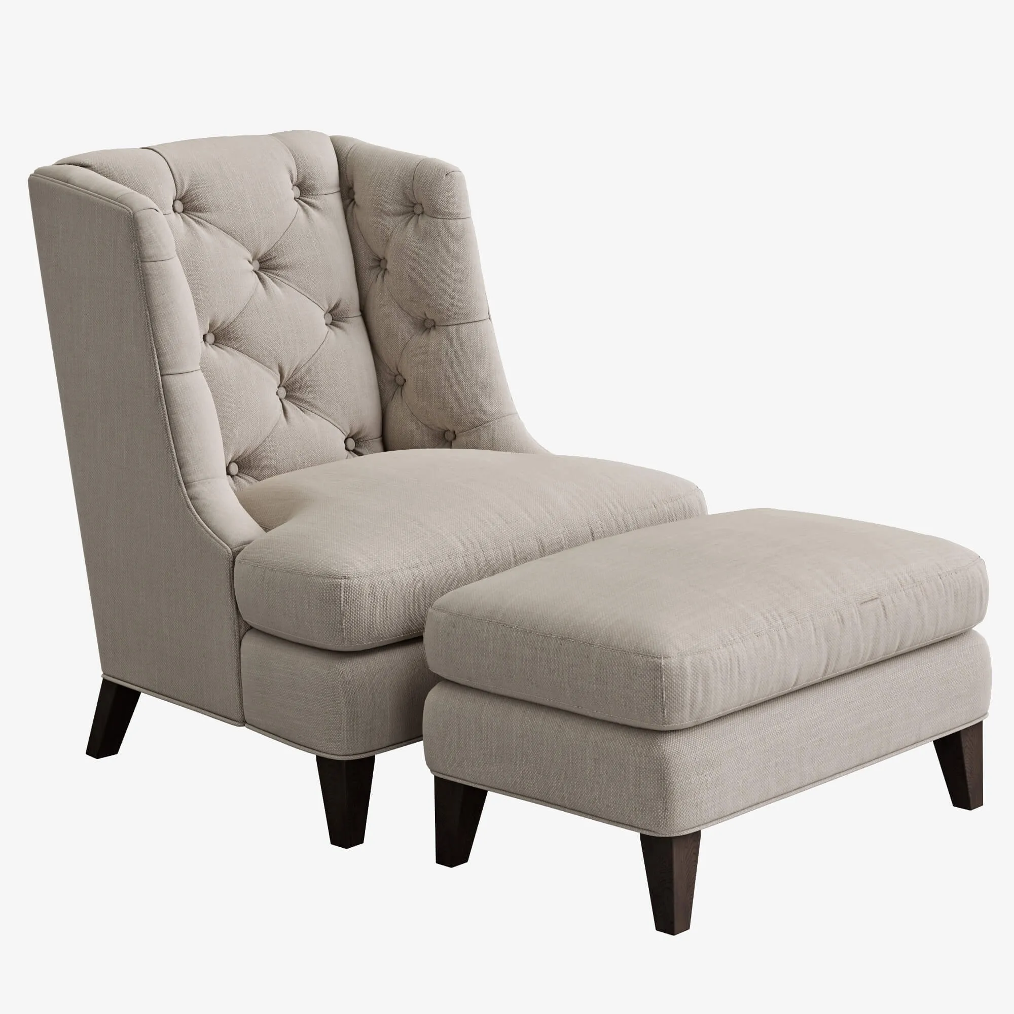 furniture – Baker Moderne Wing Chair 3ds Max