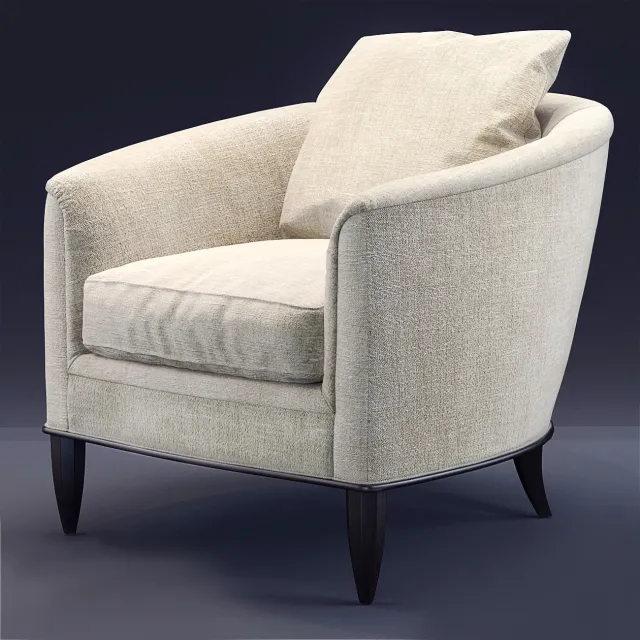 furniture – Baker Sausalito lounge armchair 3ds Max