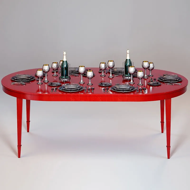 furniture – baker_dining_table_215x124xH74 3ds Max