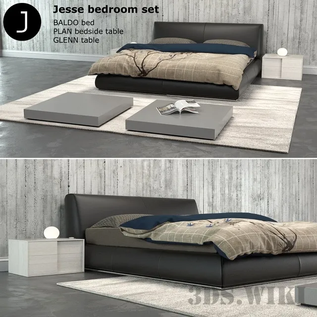 furniture – Baldo bedroom set 3ds Max